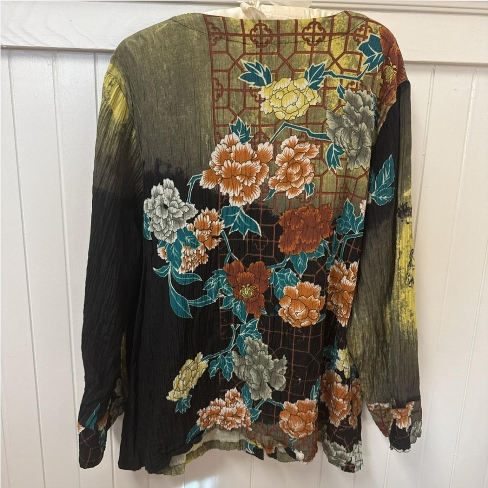 Floral Citron Button Down Layer - image 2
